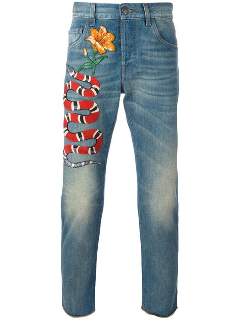 gucci snake jeans men|Gucci snake jeans reddit.